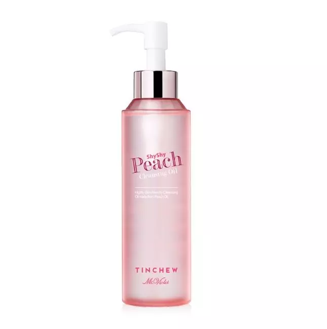 Персиковое гидрофильное масло для мягкого очищения кожи Tinchew SHYSHY PEACH CLEANSING OIL